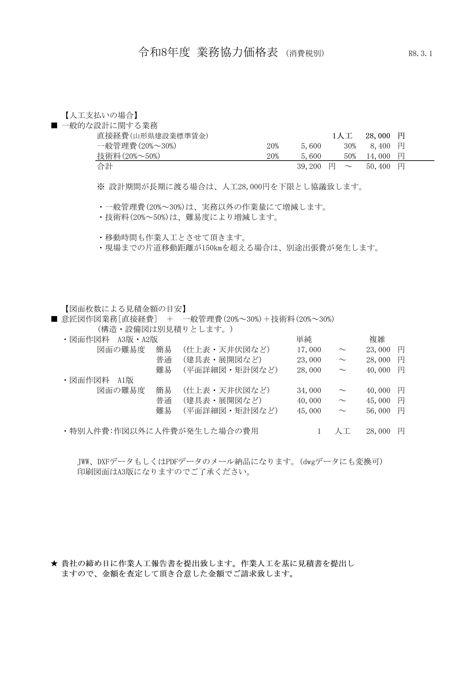 P5.法人向け価格表